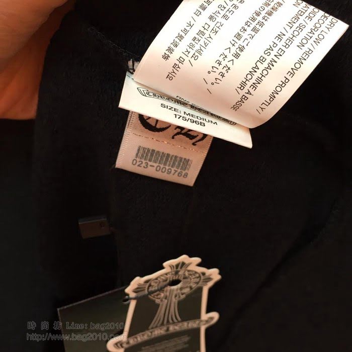 ChromeHearts男裝 19-20FW新款 最高品質 克羅心連帽套頭男衛衣 黑色 男士秋季新款單品  tzy2330